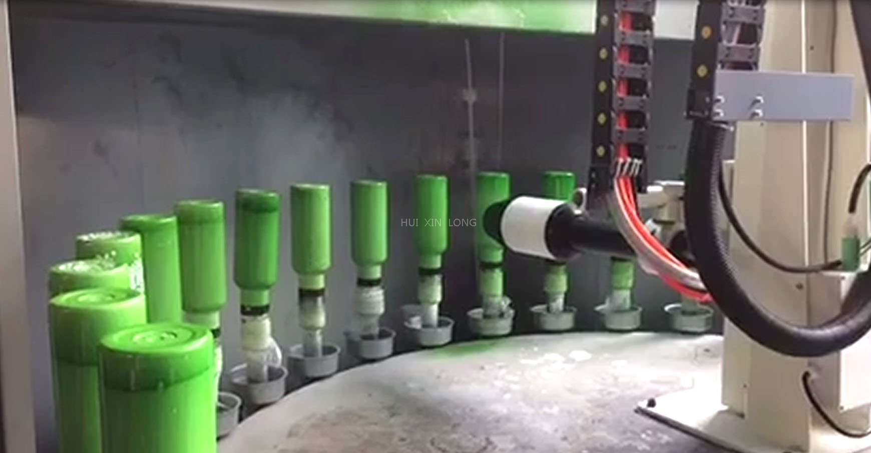 Spindle Dust - free Automatic Coating line for glass bottle automatic spraying